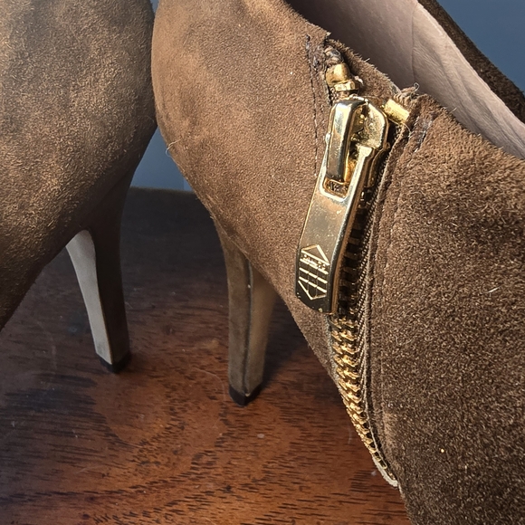 Vince Camuto Dark Sage Green Suede Boots - Picture 3 of 5